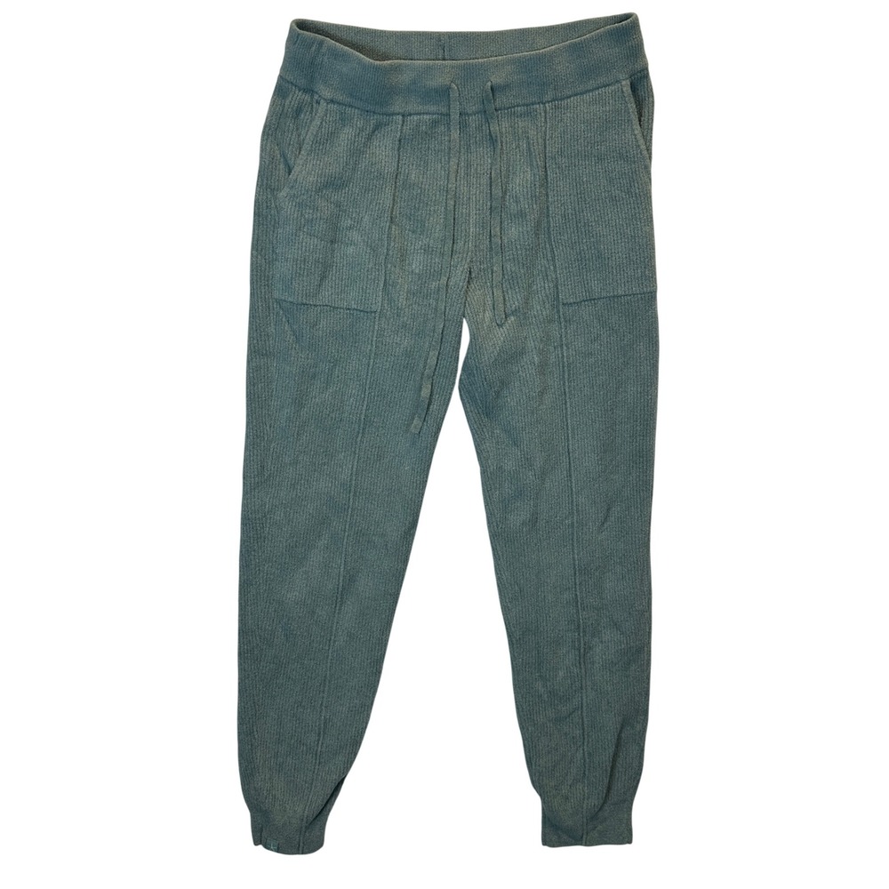 Barefoot Dreams CozyChic Ultra Lite Ribbed Joggers Blue Green BDWCU22943 Small